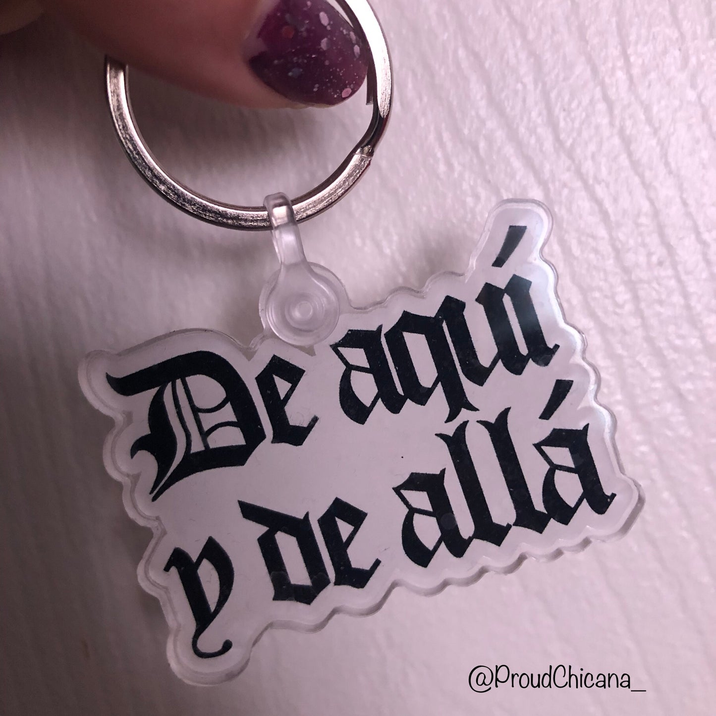 De aquí y de allá keychain