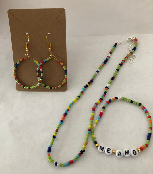 Me amo empowering jewelry set