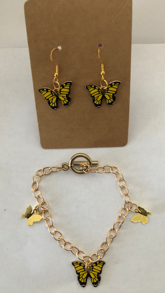 Butterfly jewelry set