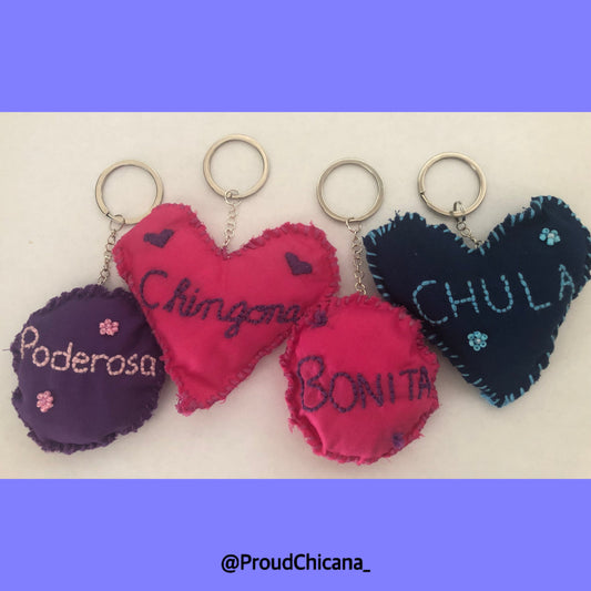 Mini Pillow Embroidered and Empowering Keychains
