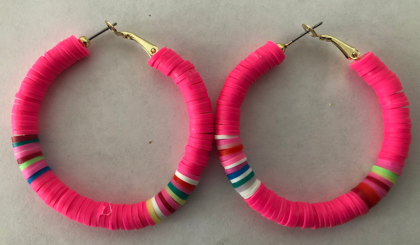 Beaded hoop earrings