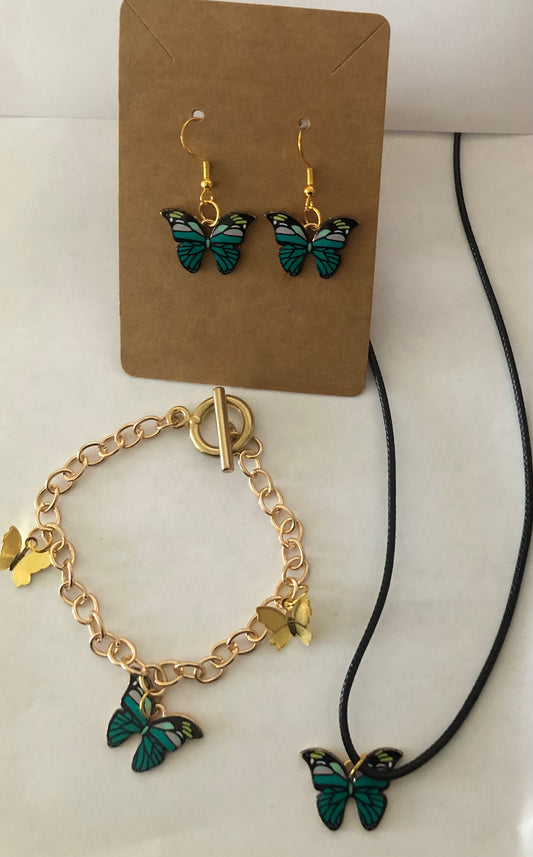 Butterfly jewelry set