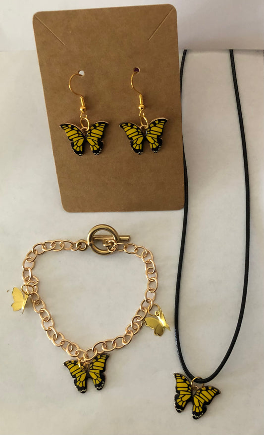 Butterfly jewelry set