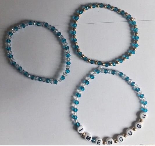 Bracelets and pair of hoops-I’M ENOUGH