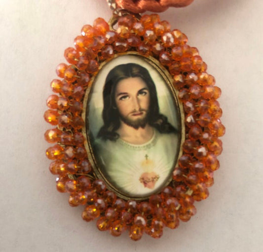 San Judas Tadeo and el Señor de la Misericordia necklace