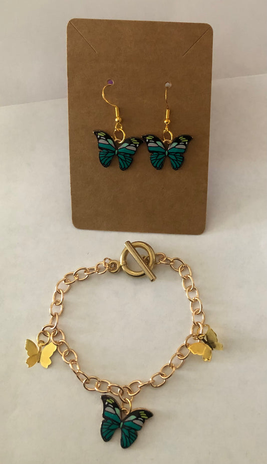 Butterfly jewelry set