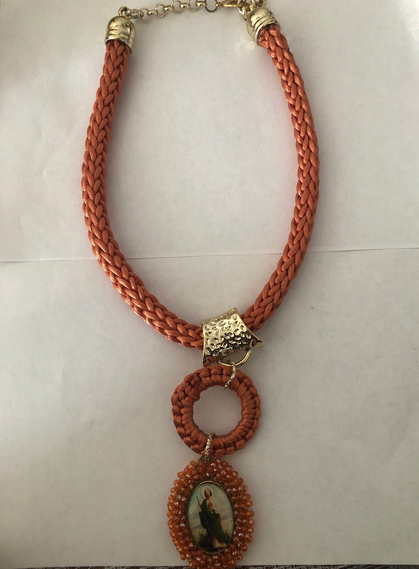 San Judas Tadeo and el Señor de la Misericordia necklace