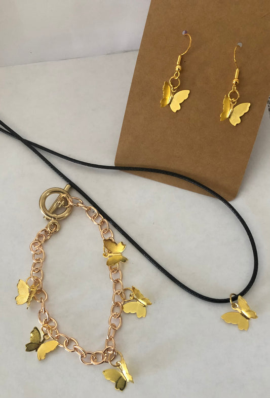 Butterfly jewelry set