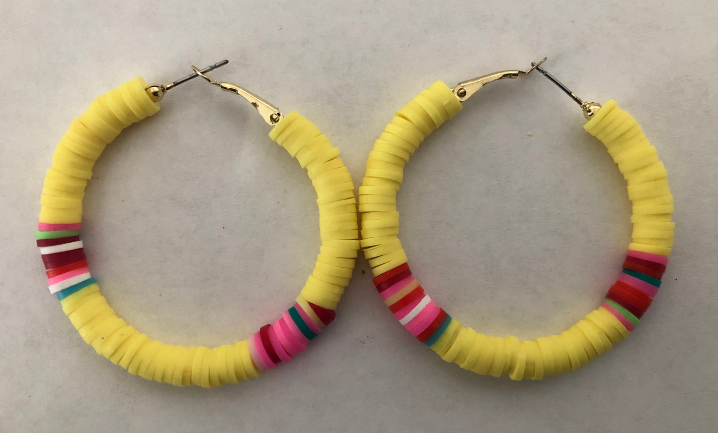 Beaded hoop earrings