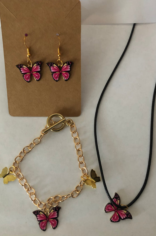 Butterfly jewelry set