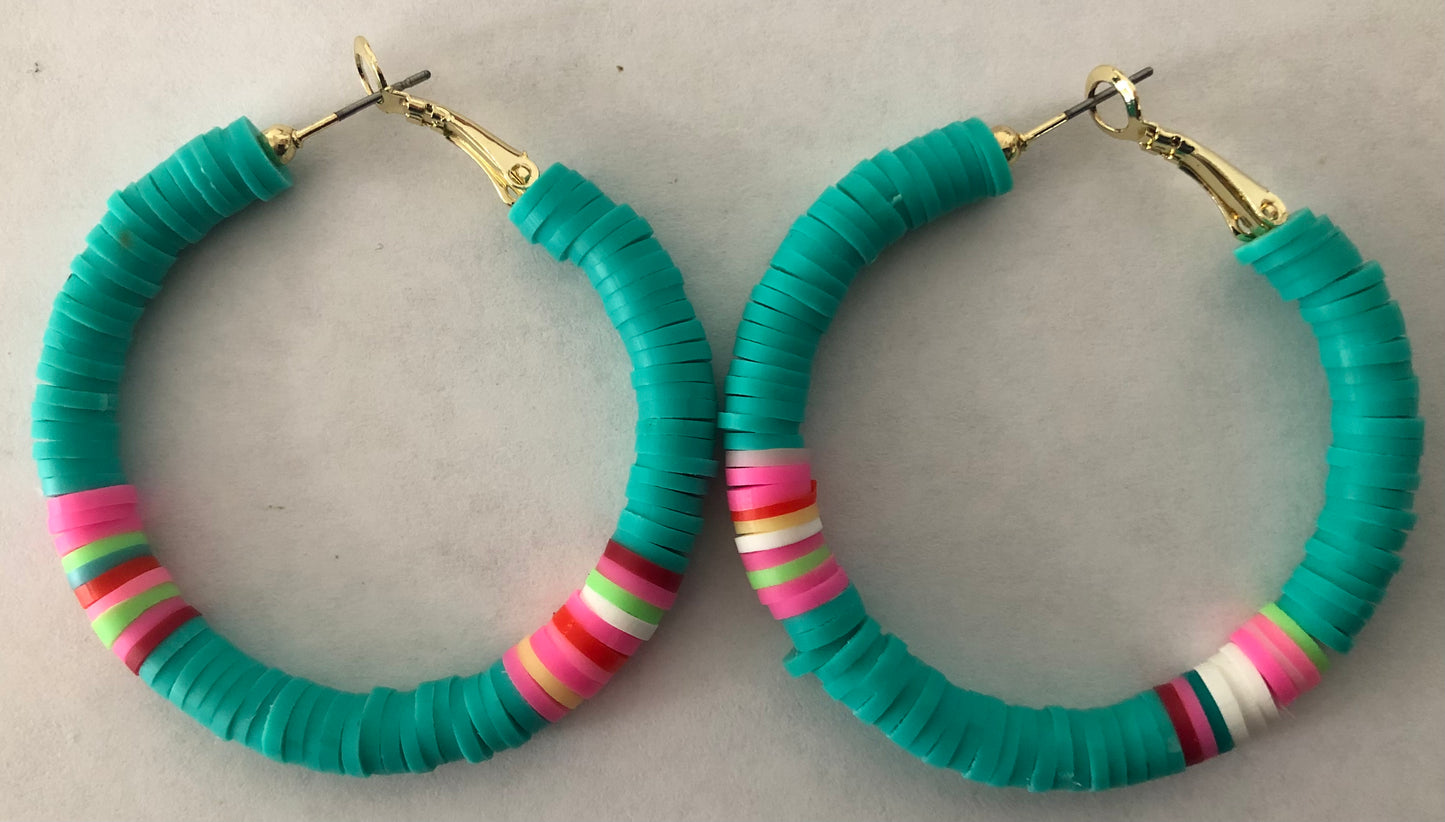Beaded hoop earrings