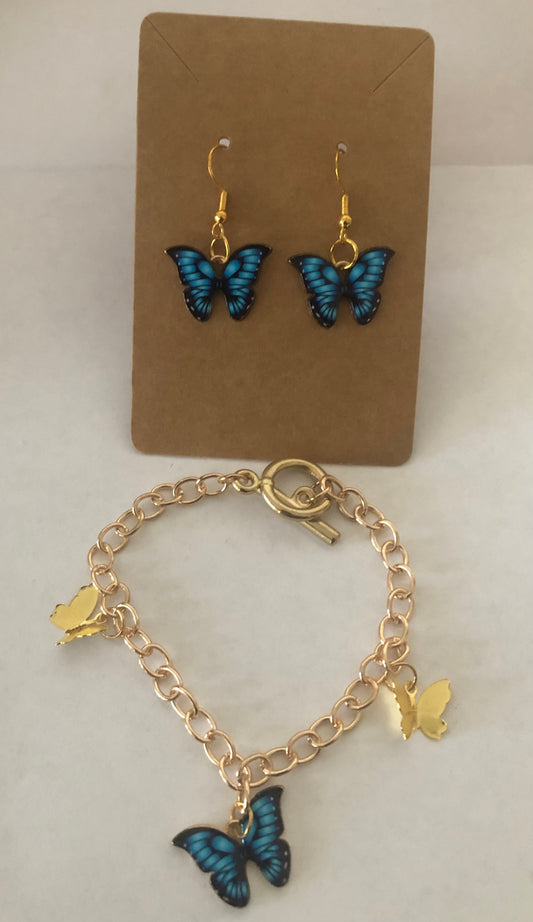 Butterfly jewelry set