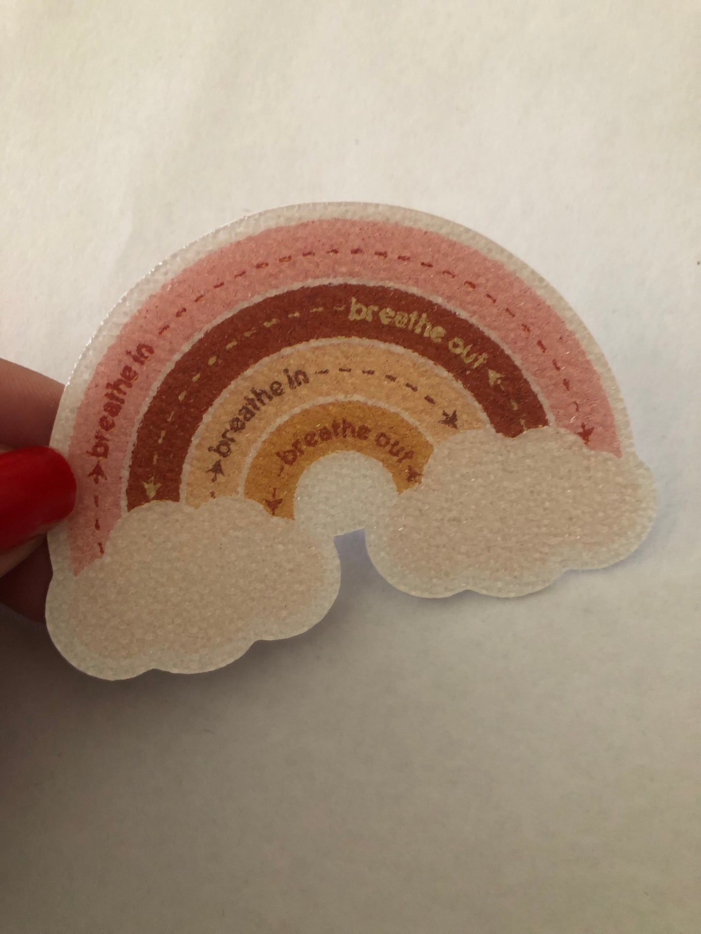 Rainbow breathing sensory sticker for anxiety relief