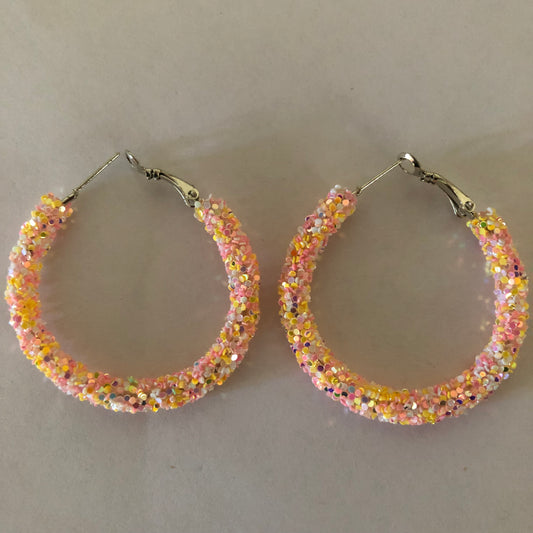 Beaded hoop earrings