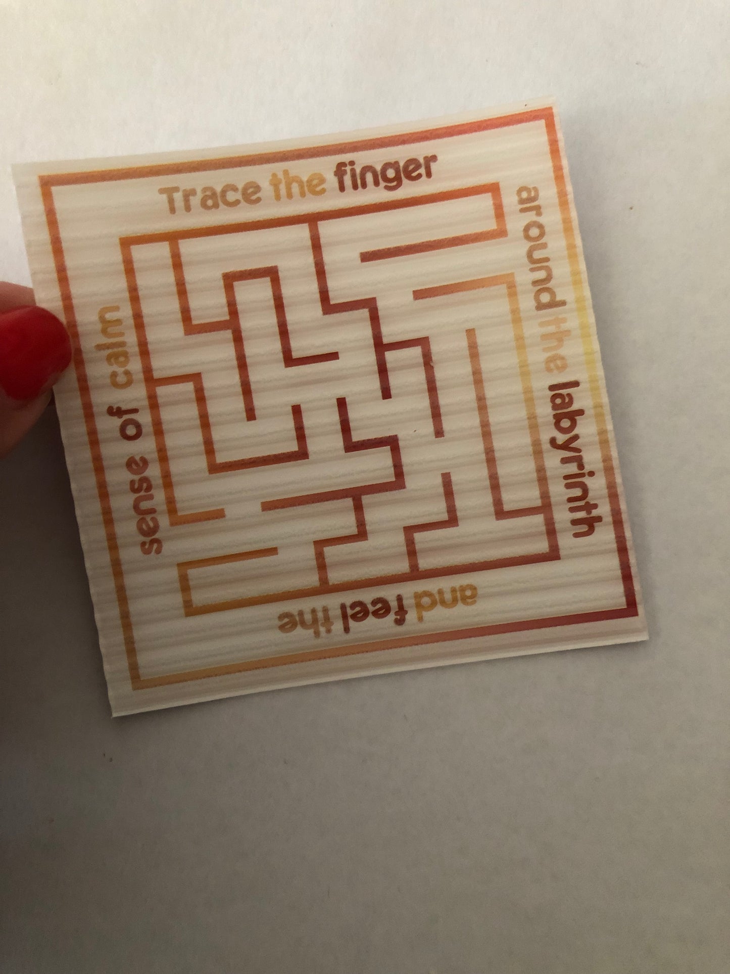Labyrinth breathing sensory sticker for anxiety relief