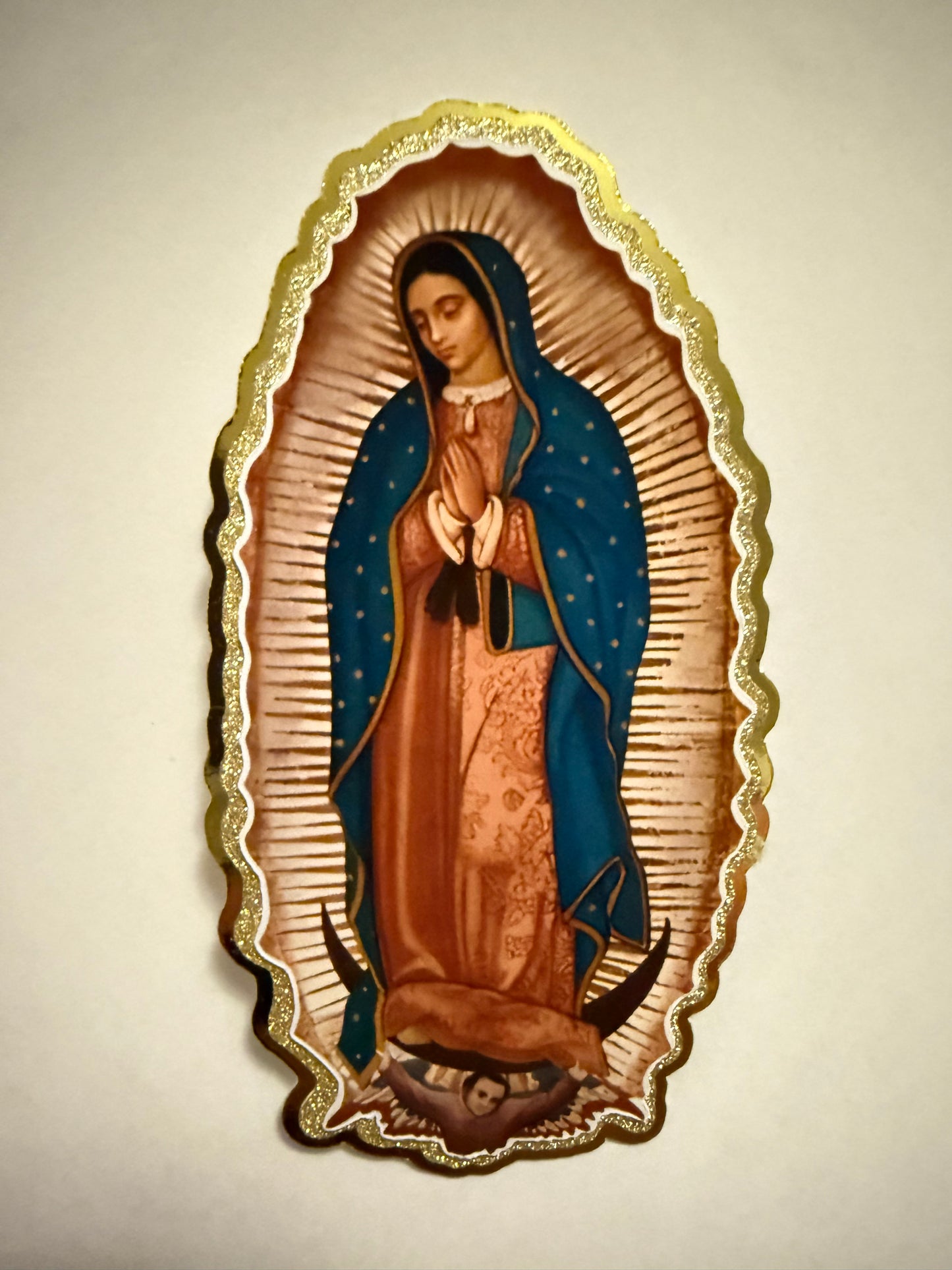 Virgen de Guadalupe Cut Out Graduation Leis Topper