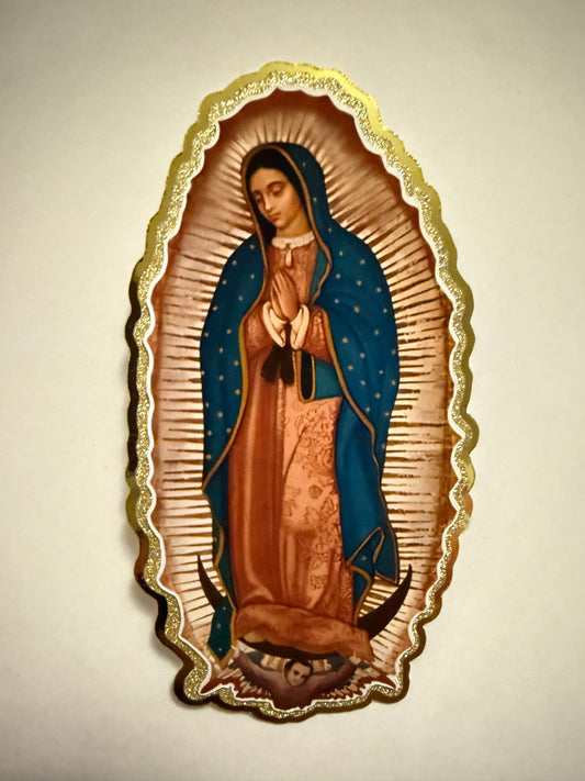 Virgen de Guadalupe Cut Out Graduation Leis Topper