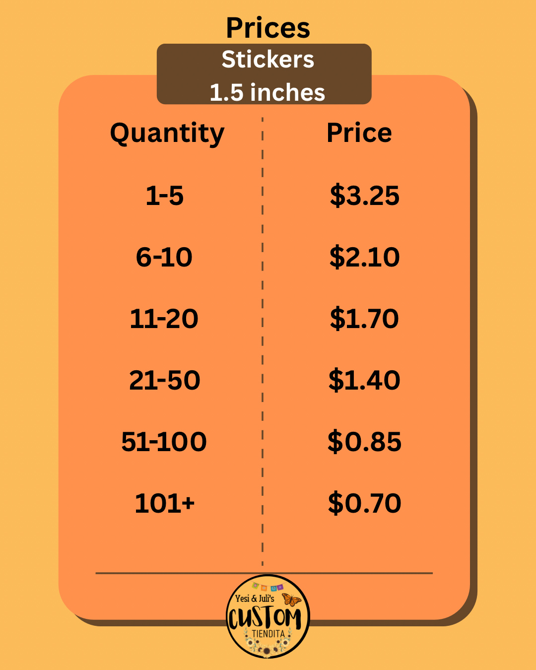 Custom Vinyl Stickers – 1.5 Inches