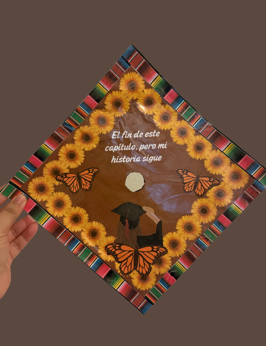 Class of 2026 Graduation Latina glossy cap topper