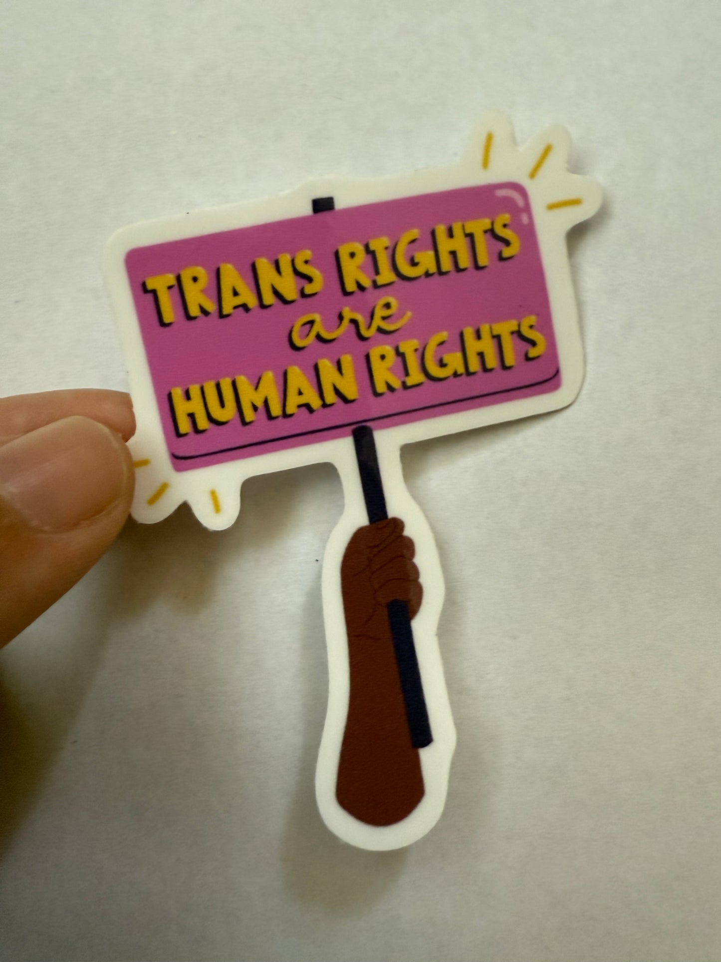 Trans rights are human rights sticker