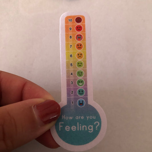 How are you feeling? sensory sticker for anxiety relief