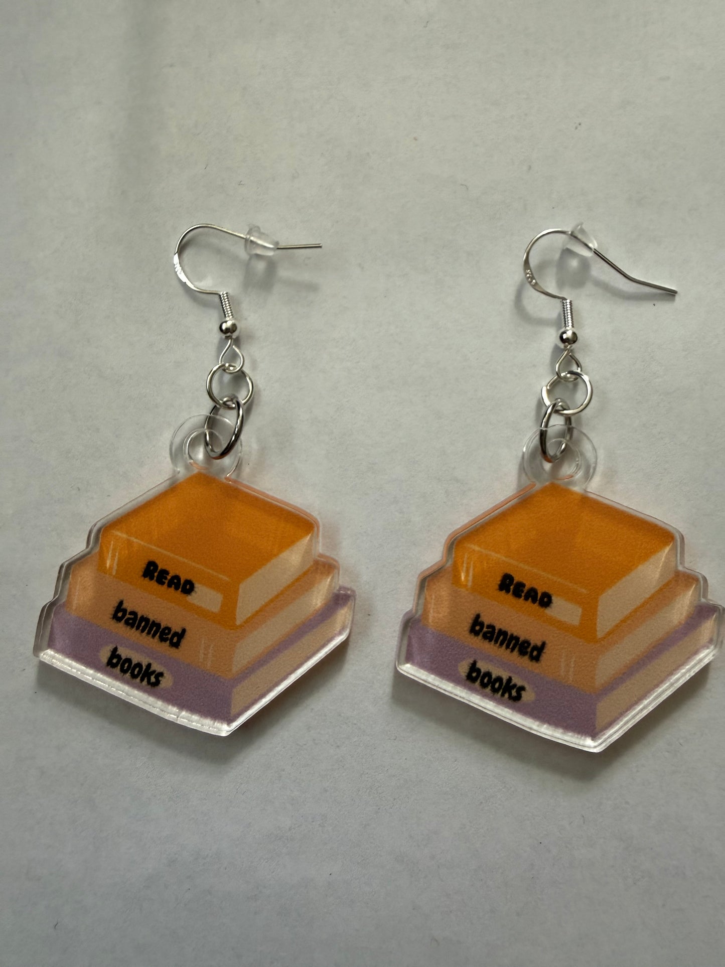 Read banned books earrings