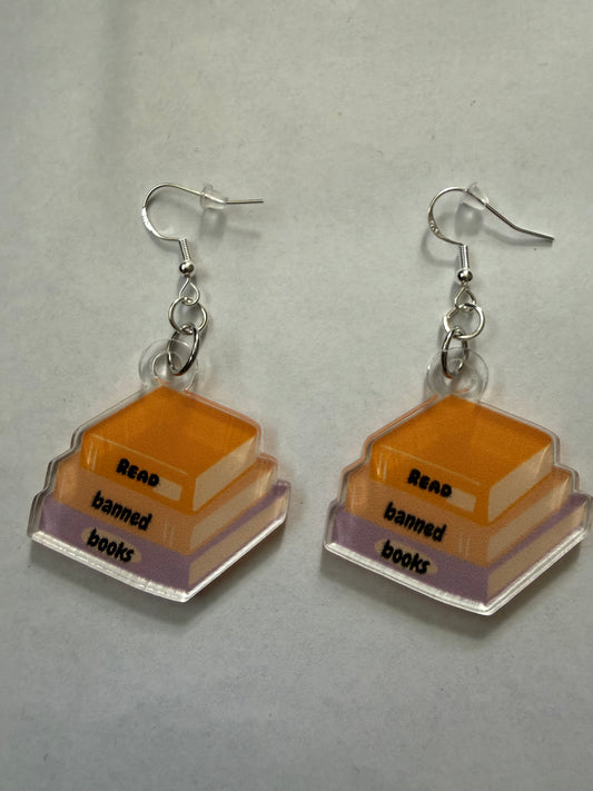 Read banned books earrings
