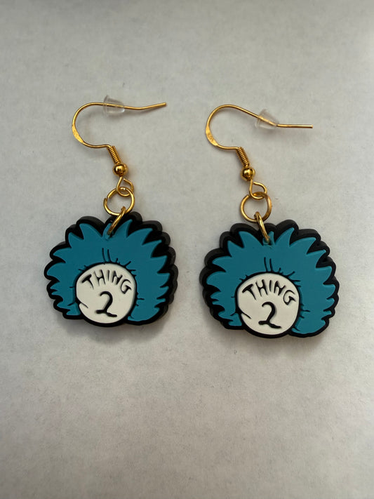 Dr. Seuss Thing 2 earrings