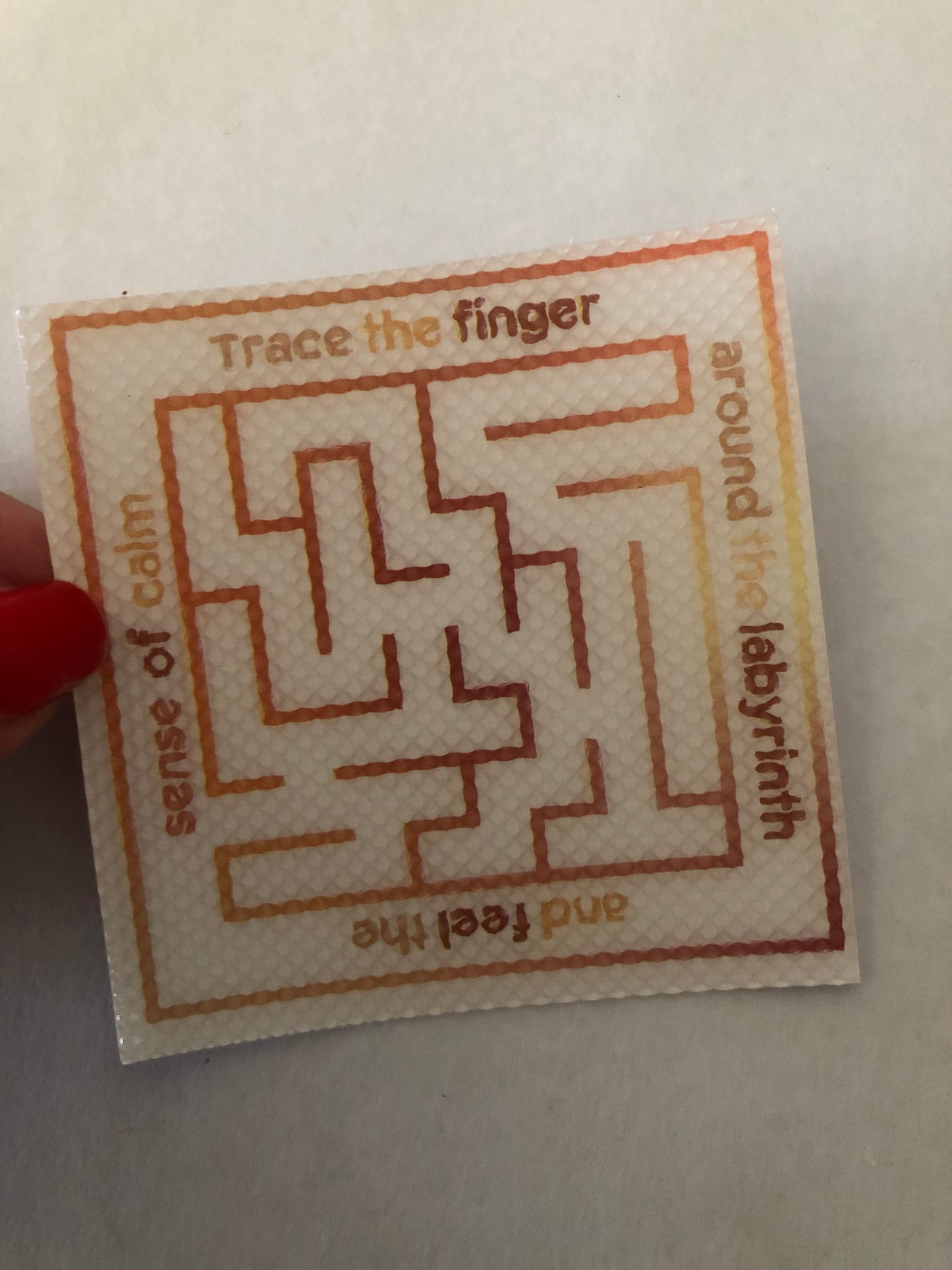 Labyrinth breathing sensory sticker for anxiety relief