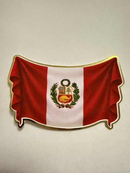 Peru Flag Cut Out Graduation Leis Topper