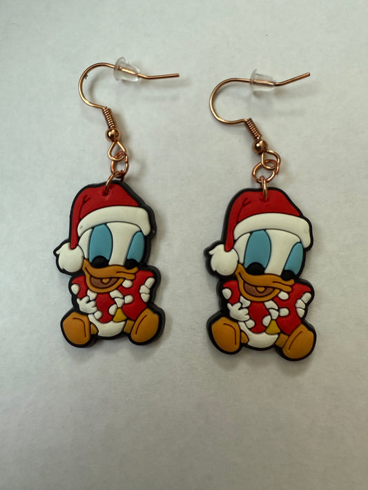 Christmas Donald Duck earrings