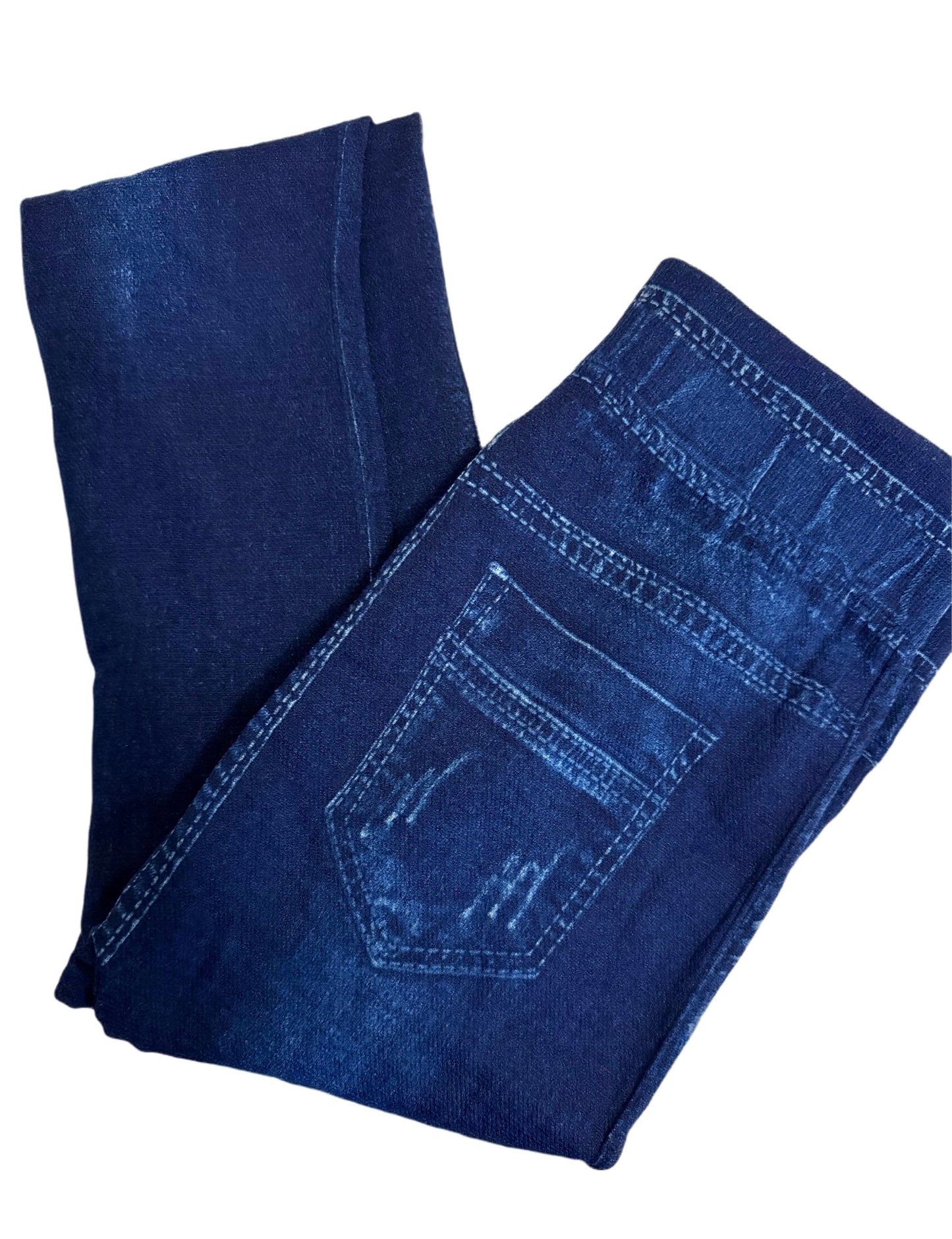 Solid Color Vintage Leggings Stretchy Ladies False Jeans Jeggings Soft Fake Denim Yoga Women Pants Dropship