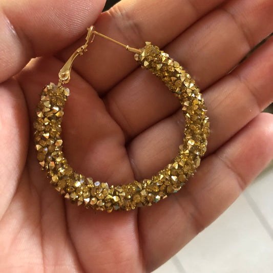 Beaded hoop earrings