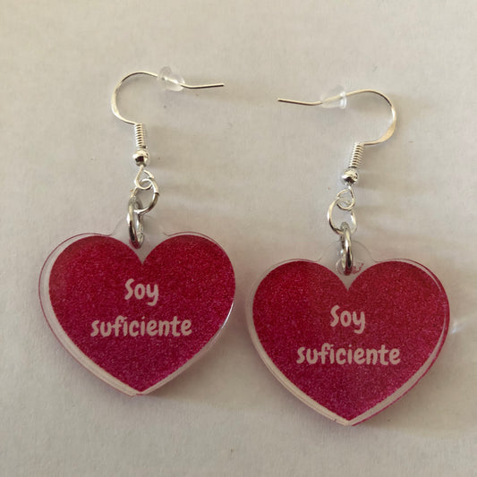 Valentine’s Day Soy suficiente earrings
