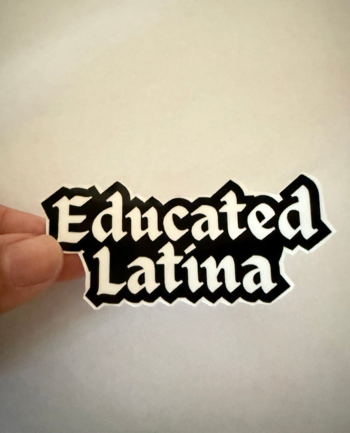 Educated Latina sticker