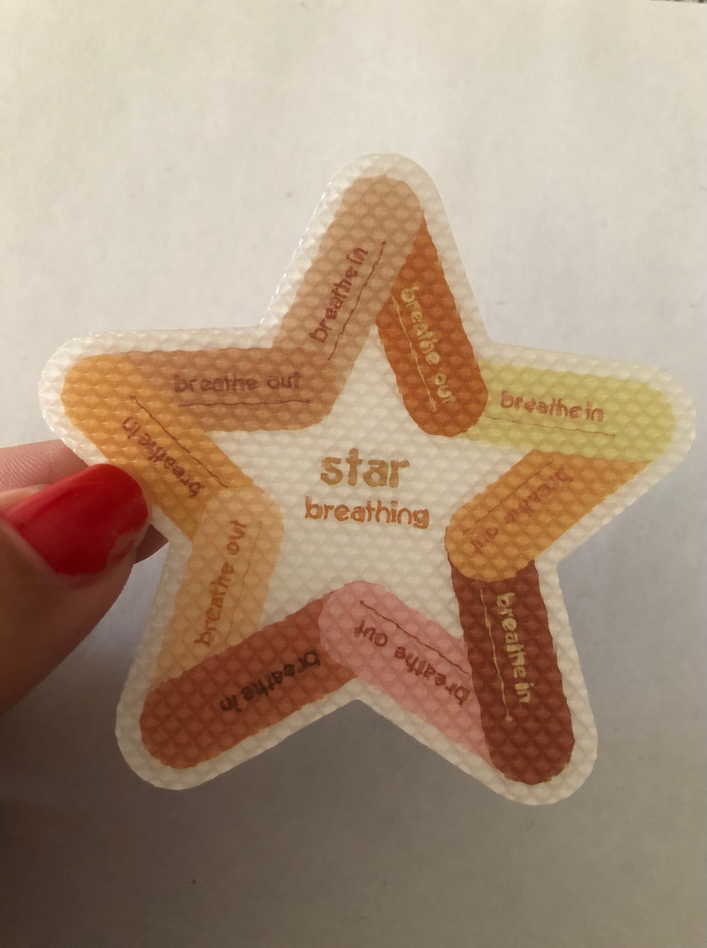 Star breathing sensory sticker for anxiety relief