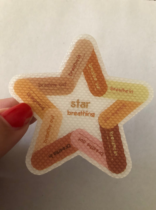 Star breathing sensory sticker for anxiety relief