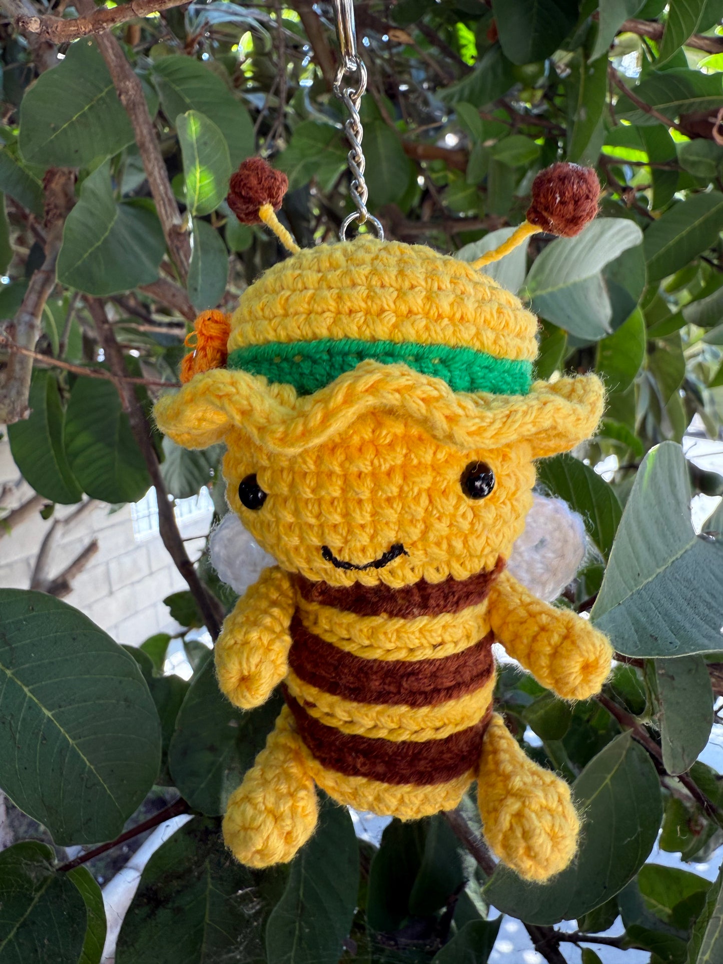 Crochet Bee keychain