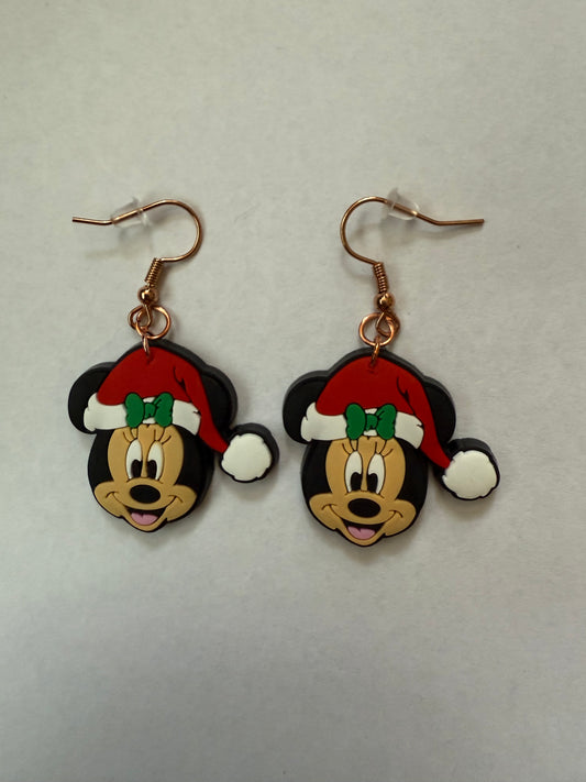 Christmas Minnie Mouse earrings