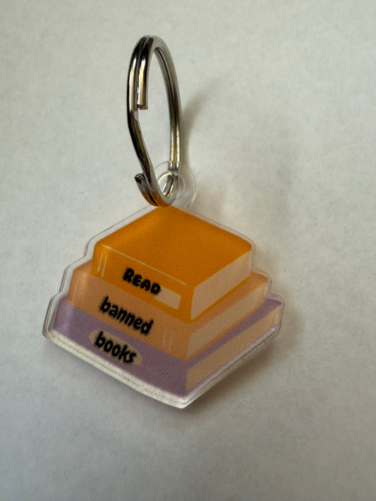 Read banned books keychain