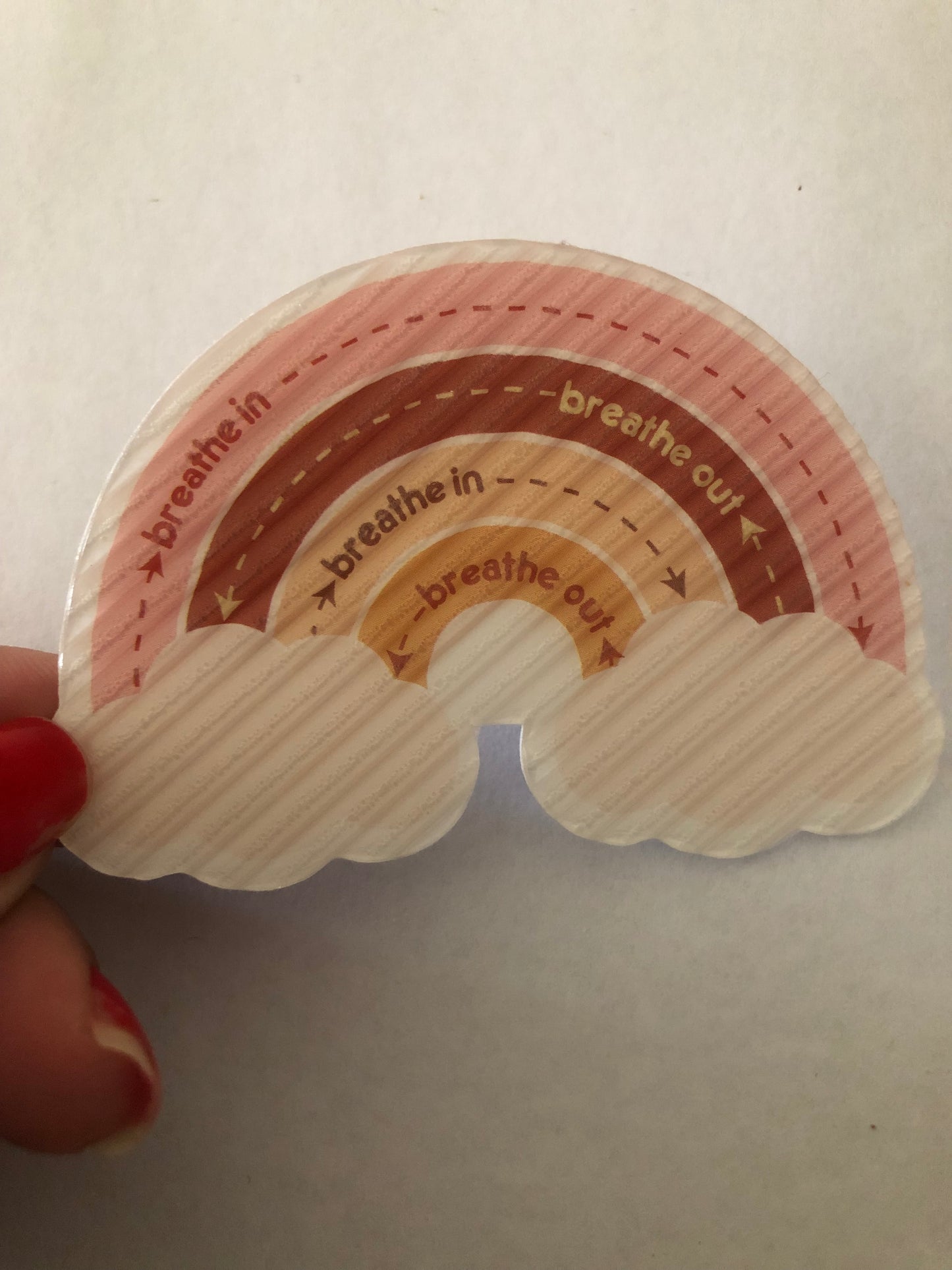 Rainbow breathing sensory sticker for anxiety relief