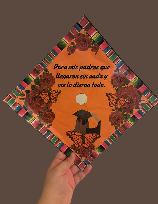 Class of 2026 Graduation Latina glossy cap topper
