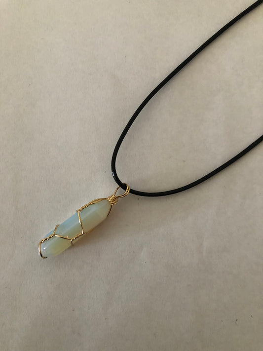 Crystal healing necklace