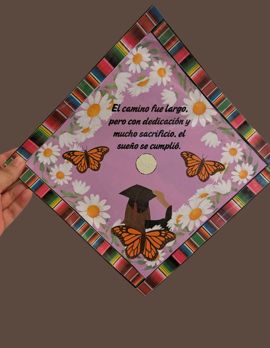 Class of 2026 Graduation Latina glossy cap topper
