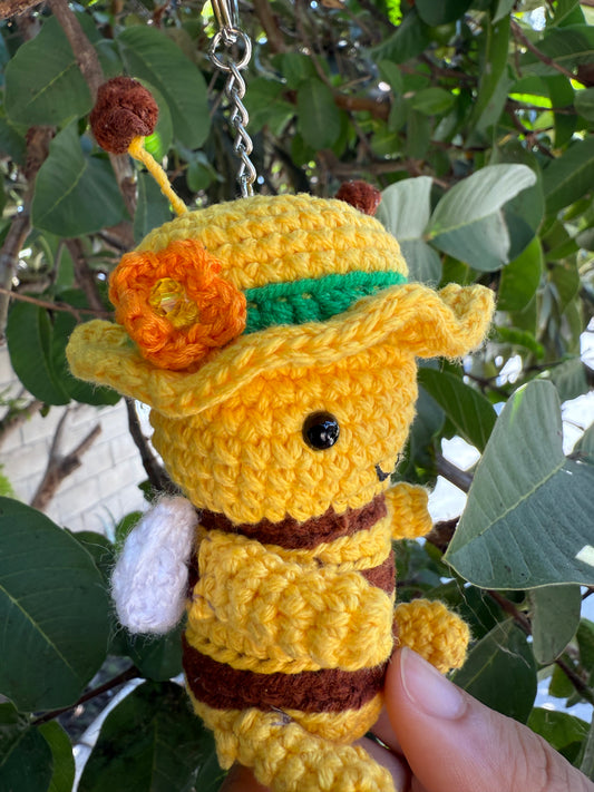 Crochet Bee keychain