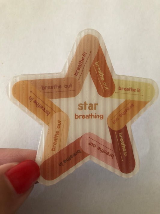 Star breathing sensory sticker for anxiety relief