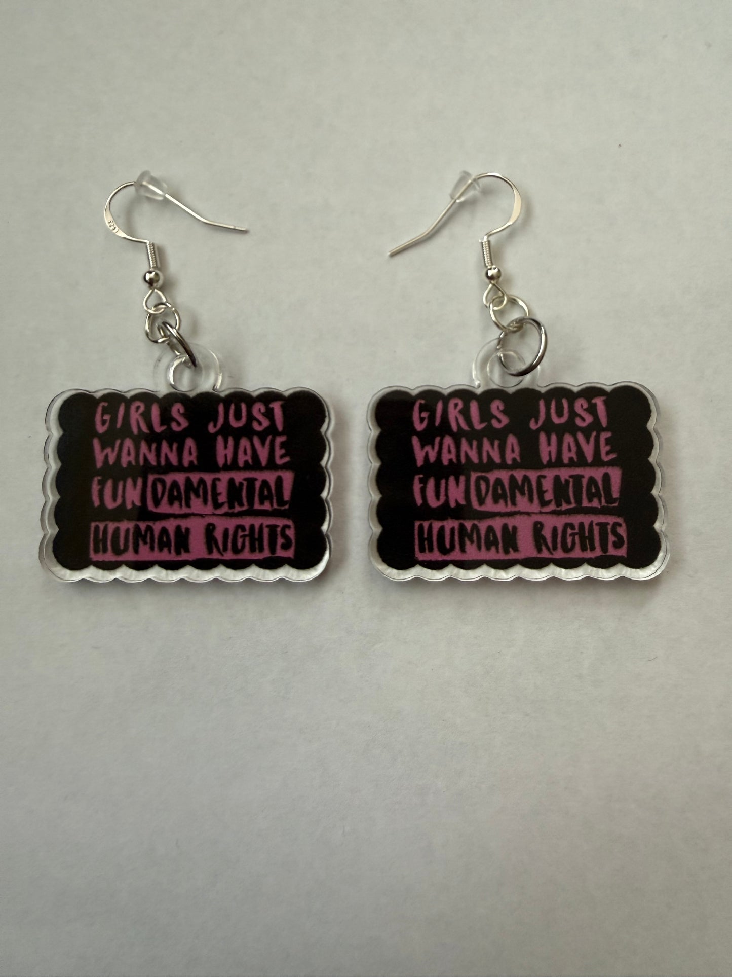 Girls just wanna have fundamental rights earrings