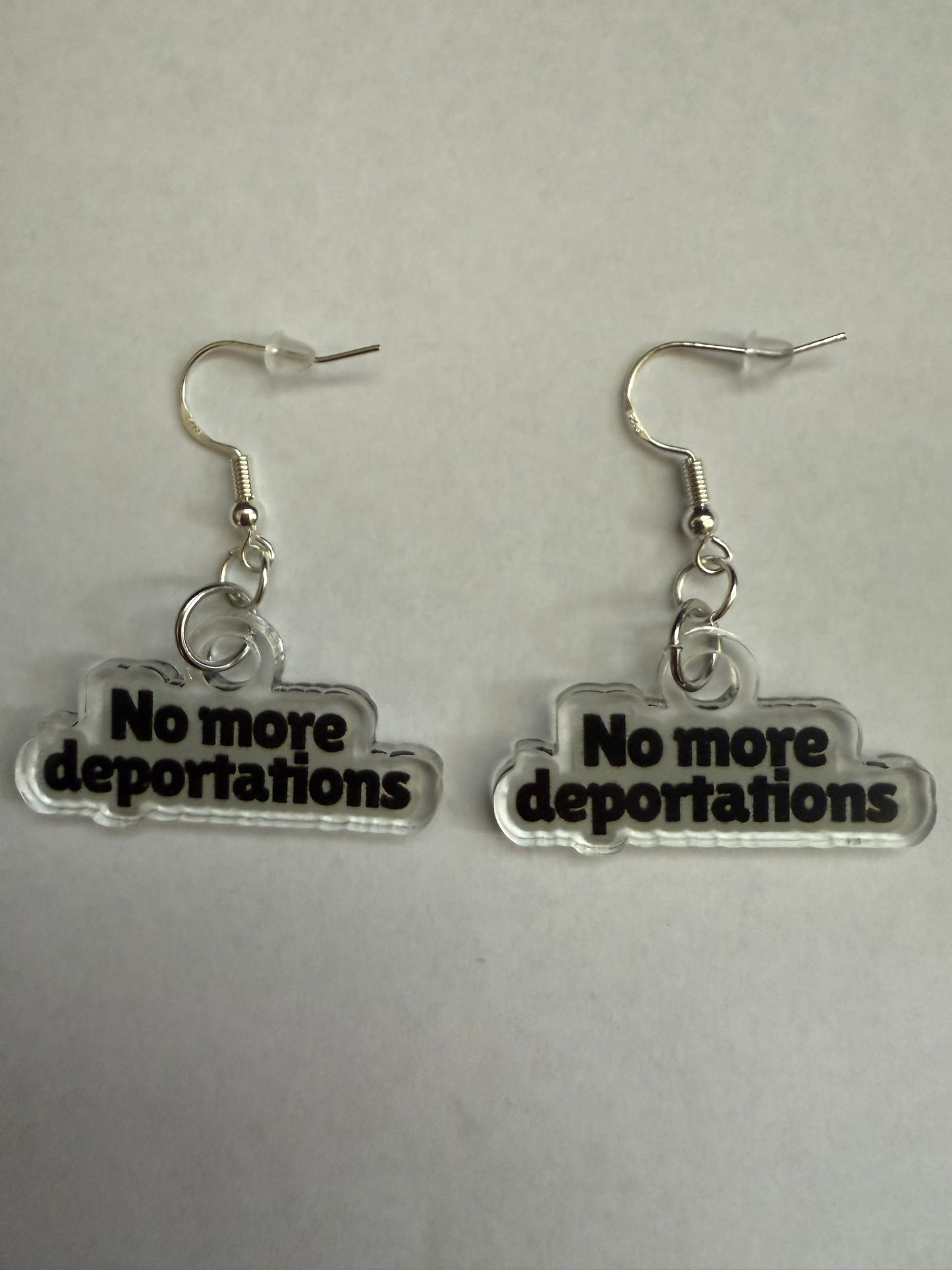 No more deportations earrings