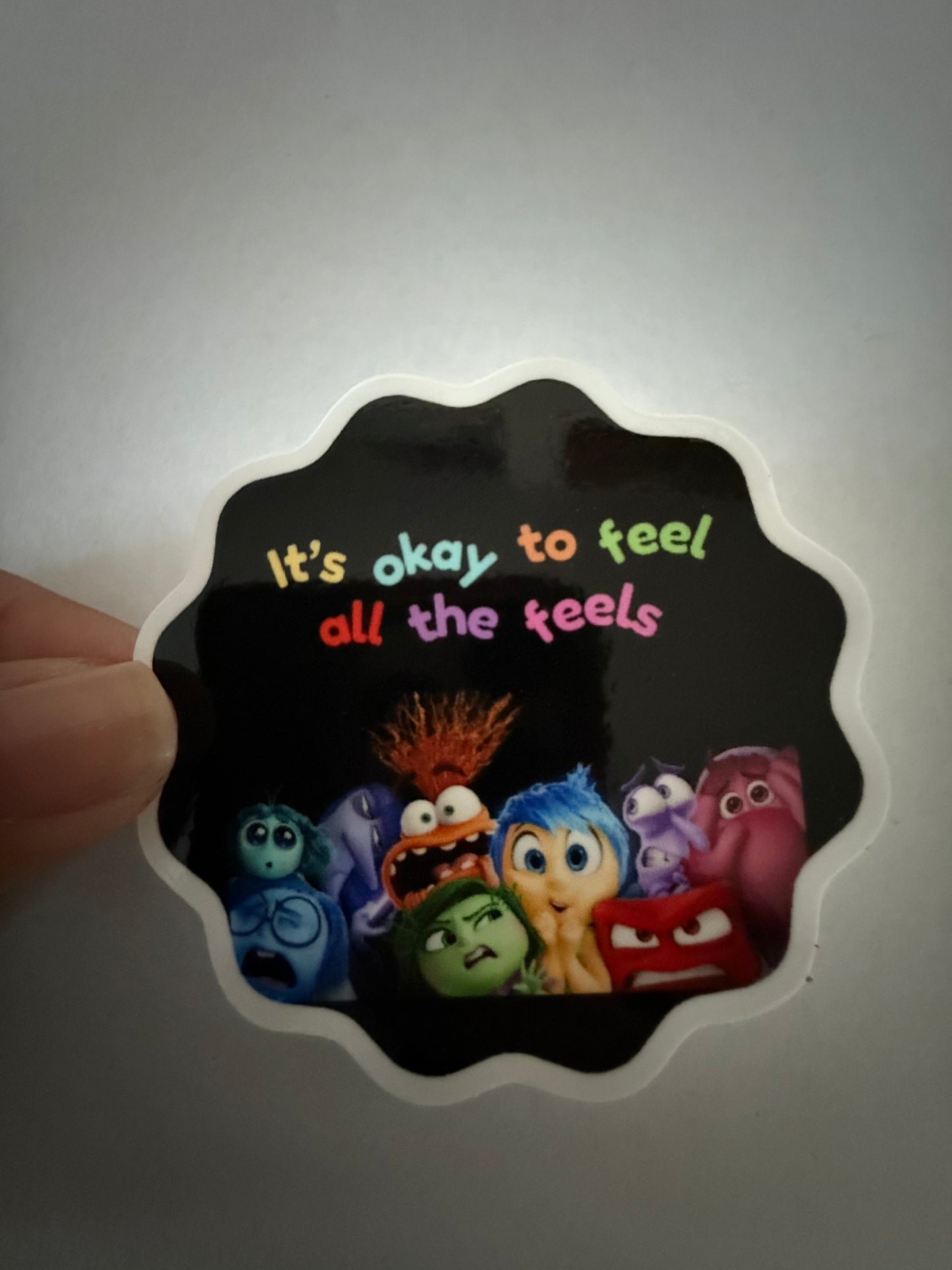 It’s okay to feel all the feels Inside Out Sticker