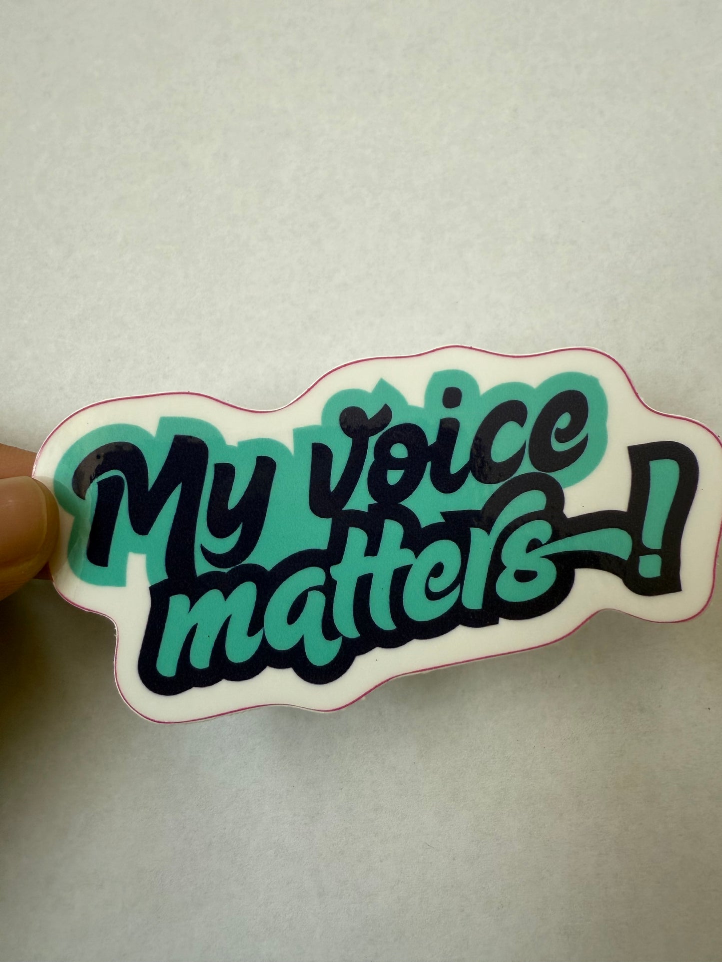 My voice matters sticker
